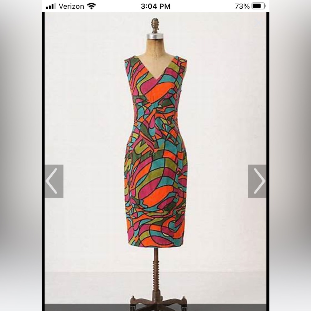 Anthropologie Glass Glow shift dress by Fish Fry. Small